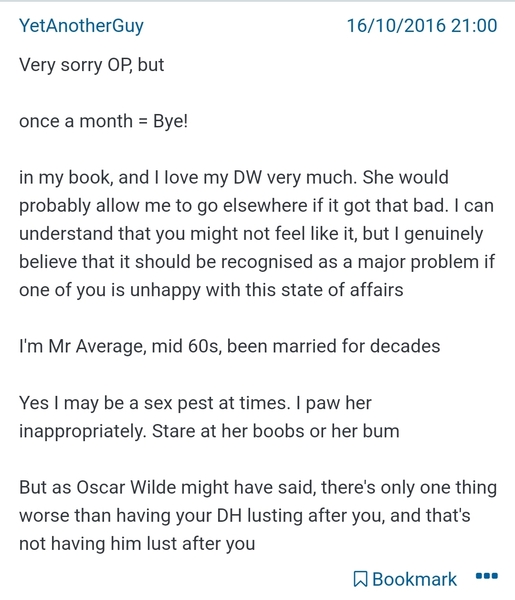 I just don't want to have sex with him