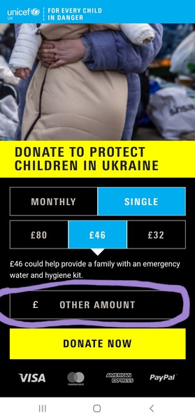 I've just made a donation for the war on Ukraine