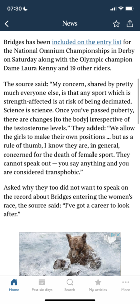 Women’s cycling now to be decimated/ women silenced