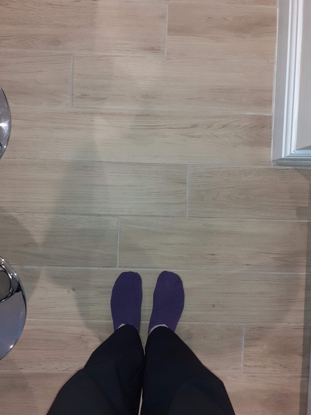 Kitchen floor grouting