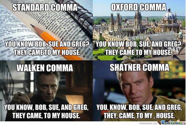 Why do people act like they have to pay for each comma they use?