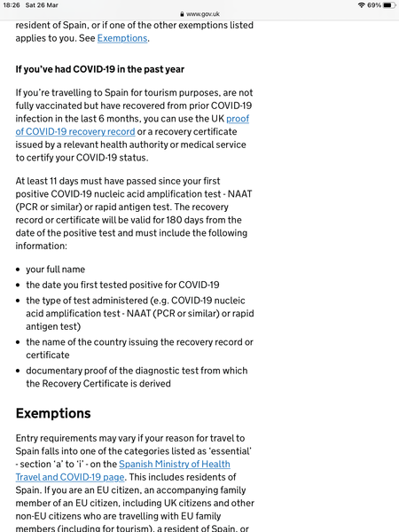 Travel to Tenerife,  covid documents help