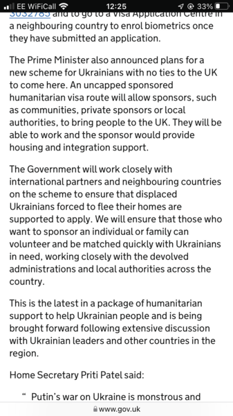 Sponsoring Ukrainian refugees
