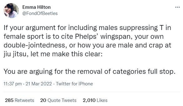 Sebastian Coe “gender cannot trump biology”
