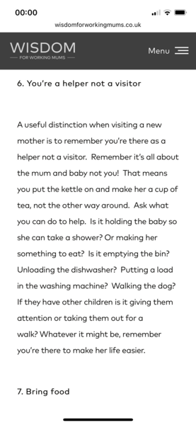 Are new mums given bad advice re: guests behaviour?