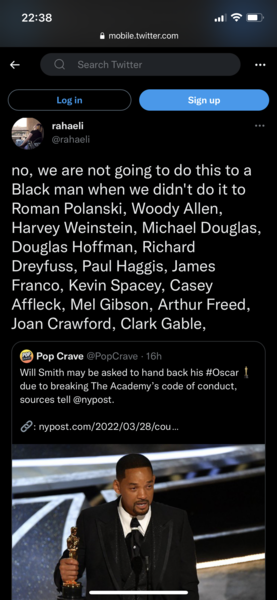 to think Will Smith should be stripped of his Oscar?
