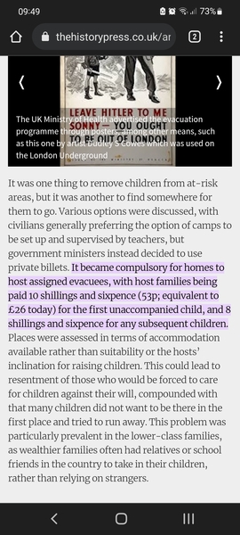 How was the evacuee programme managed in WW2?