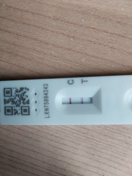 What days are people testing negative?