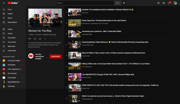 Its international womens day and here is Youtubes recommendations