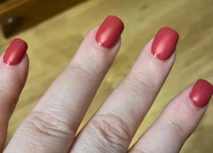 Can you help me find this pinky-red nail polish or near match?