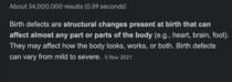To say that Downs syndrome is a birth defect?