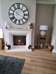 Anti-reflective glass on fireplace?