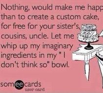 To be annoyed about cake?