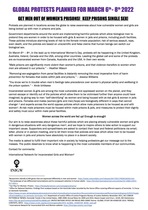 #IWD Global Prison Protests - Keep Prisons Single Sex