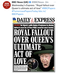 Who advised the Queen to walk into the Abbey escorted by Andrew??
