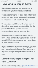 DH has covid - what should we do in terms of isolation?