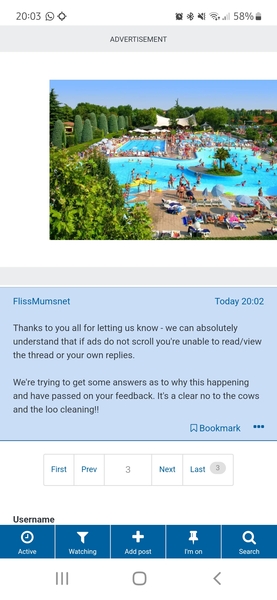 Huge ads not scrolling