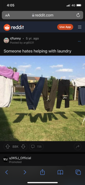 My washing line annoying neighbour