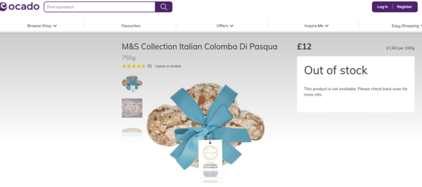 M&S Colomba di Pasqua - where? how?