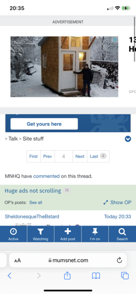 Huge ads not scrolling