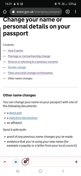 First adult passport after name change - has anyone had to do this?