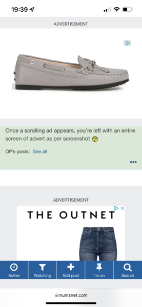 Huge ads not scrolling