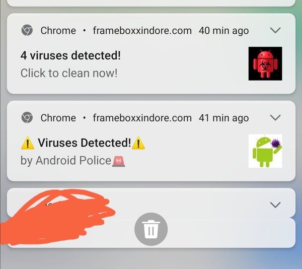 Notifications on phone to tell me of viruses
