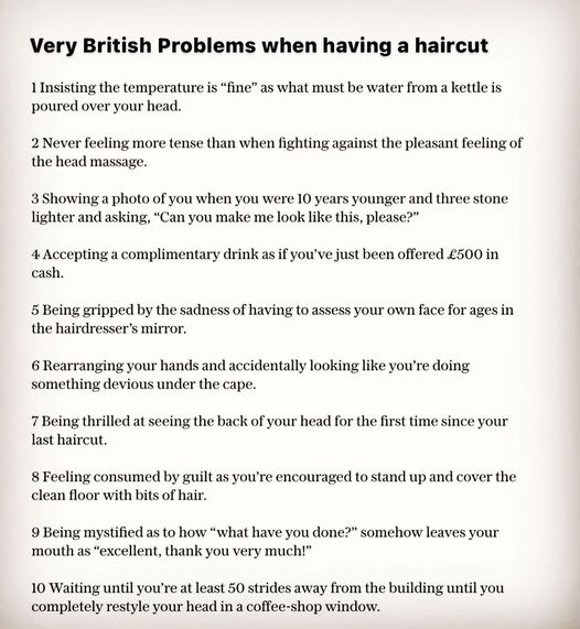 Gutted by new haircut