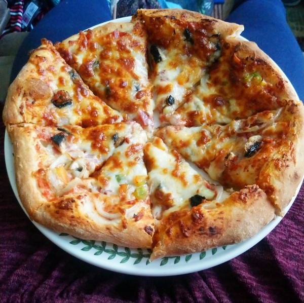 Pizza and movie night.