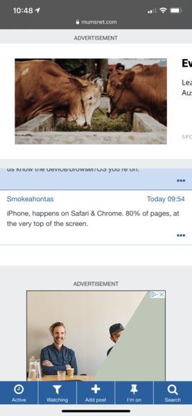 Huge ads not scrolling