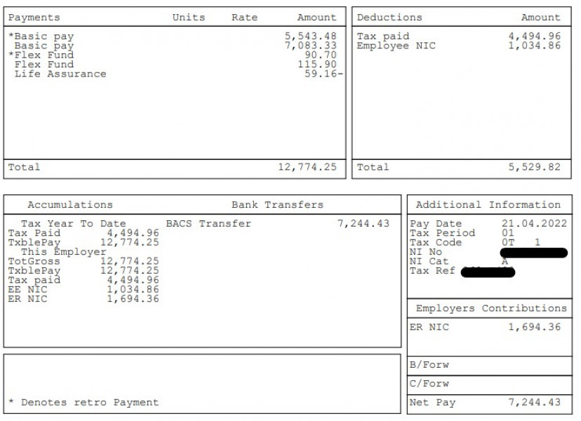 New job - getting paid