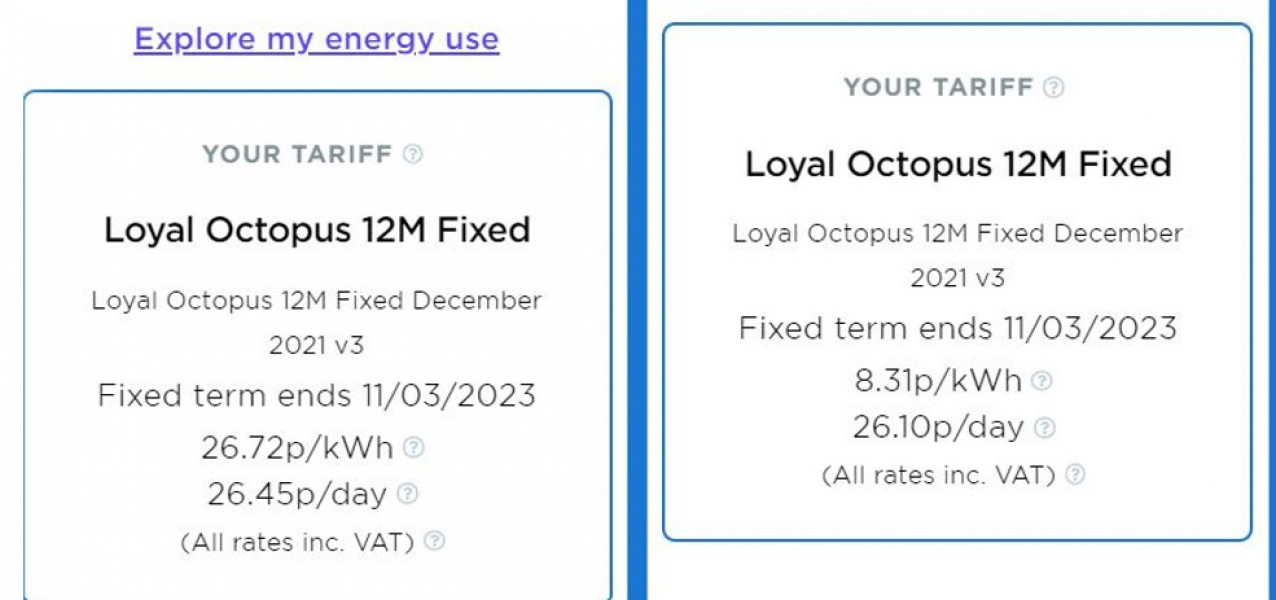 £854 per month gas and electricity 