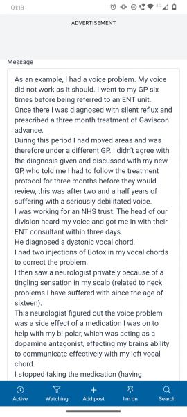 To think doctors, specifically GP's need to change their approach to patients 