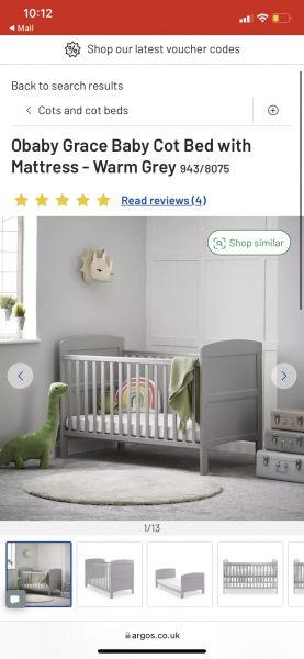 Grey cot
