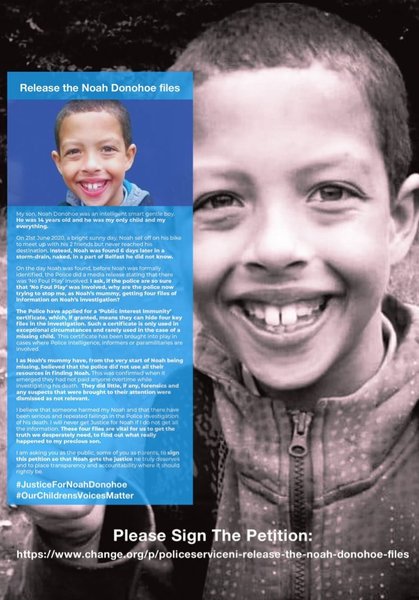 🍀 As it's St Patrick's Day today, can I ask you to spare 5 minutes for Noah Donahoe and his mummy? (TW)