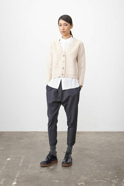 Drop crotch black trousers