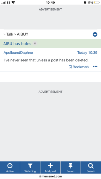 AIBU has holes
