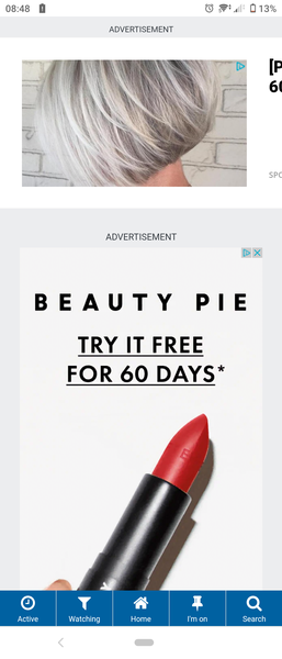 Huge ads not scrolling