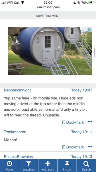 Huge ads not scrolling