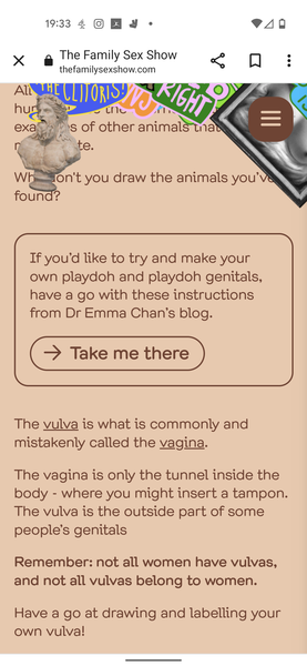 To update about The Family Sex Show