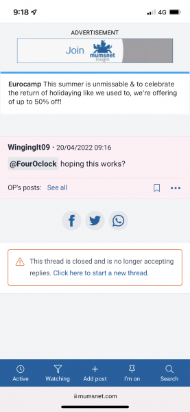 New thread locked, but there are only two posts in it