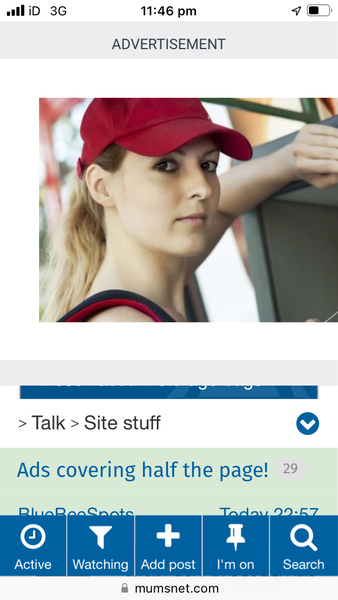 Ads covering half the page!