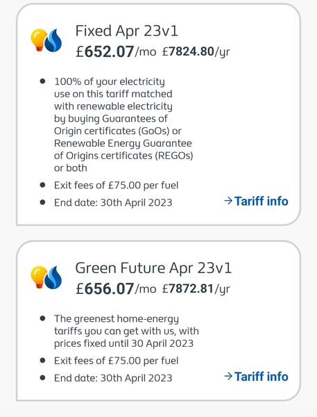 Fuck me, my energy bill has doubled to £150 a month!!