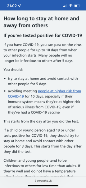 To not test for covid if you feel unwell?