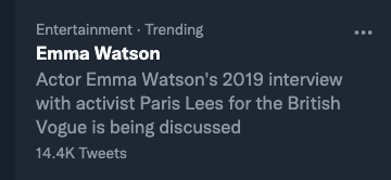 Twitter editorialising against J K Rowling again.