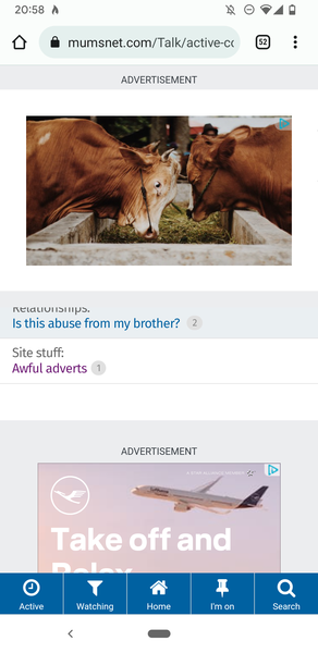 Huge ads not scrolling