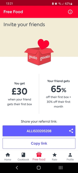 Gousto - 65% off!