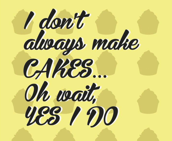 To think that bringing cakes into work is a bit try hard