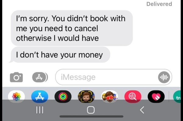 Email from property owner - room cancelled for refugees