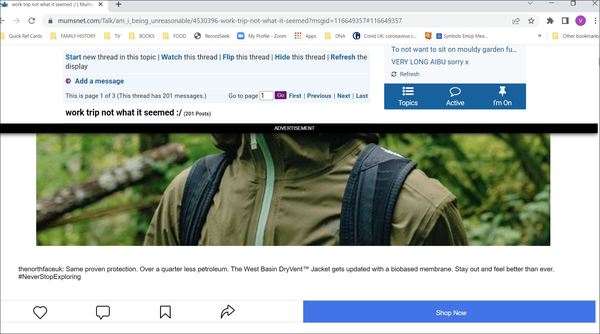 Can't see the threads because of HUGE adverts!